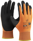 UCI - Aquatek Thermo - Dual Latex Thermal Lined Waterproof Gloves - Black/Orange - Retail Pair
