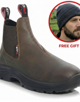 Perf - Country Dealer - Water Resistant Leather Soft Toe Dealer Boots - Brown