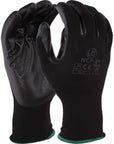 UCI - NCP-B - Nitrile Palm Coating Polyester Gloves - Black - Pack of 10