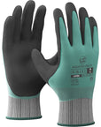 UCI - Aquatek Delta - Double Coated Cut Resistant Waterproof Latex Knitted Wrist Gloves - Green - Pack of 10