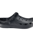Estro - A01 - Waterproof Thermal Fur Lined Womens Low Garden Clogs - Black