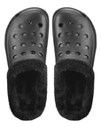Estro - A01 - Waterproof Thermal Fur Lined Womens Low Garden Clogs - Black