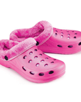 Estro - A01 - Waterproof Thermal Fur Lined Womens Low Garden Clogs - Pink