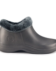 Estro - A16 - Waterproof Thermal Fur Lined Womens Mid Garden Clogs - Dark Grey