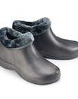 Estro - A16 - Waterproof Thermal Fur Lined Womens Mid Garden Clogs - Dark Grey