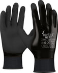 Hantex - N377 - Dual Nitrile Fully Coated Gloves - Black - Pack of 10