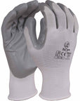 UCI - NCP - Nitrile Palm Coating Polyester Gloves - Grey/White - Pack of 10