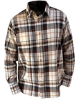 Perf - CS1 - Check Work Shirt c/w Reinforced Shoulders & Elbows - Brown