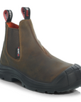 Perf - Dealer Pro - Water Resistant Leather Safety Dealer Boots c/w Cap - Brown