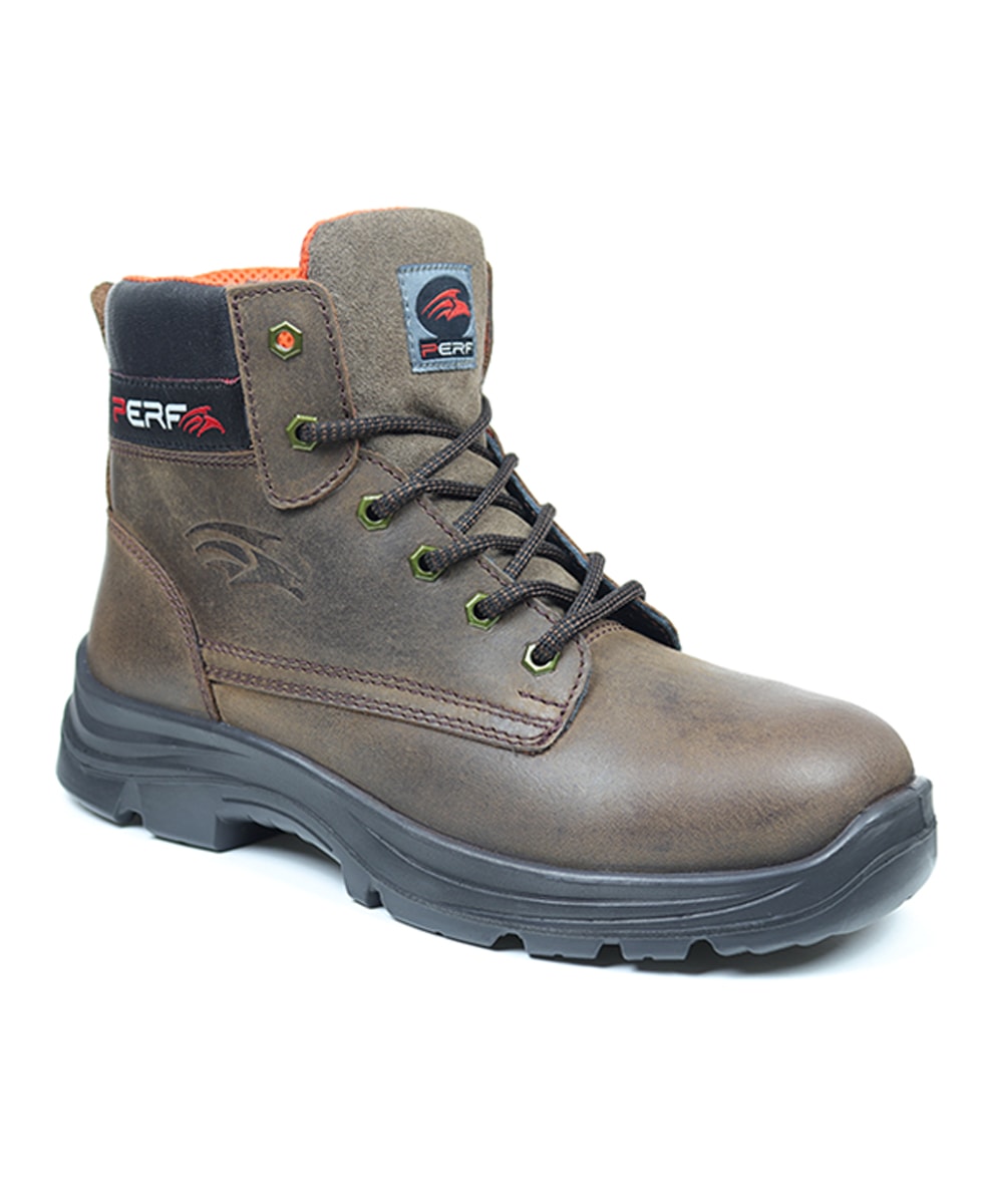 Perf - Bencorr Pro - Water Resistant Leather Safety Derby Boots - Brown